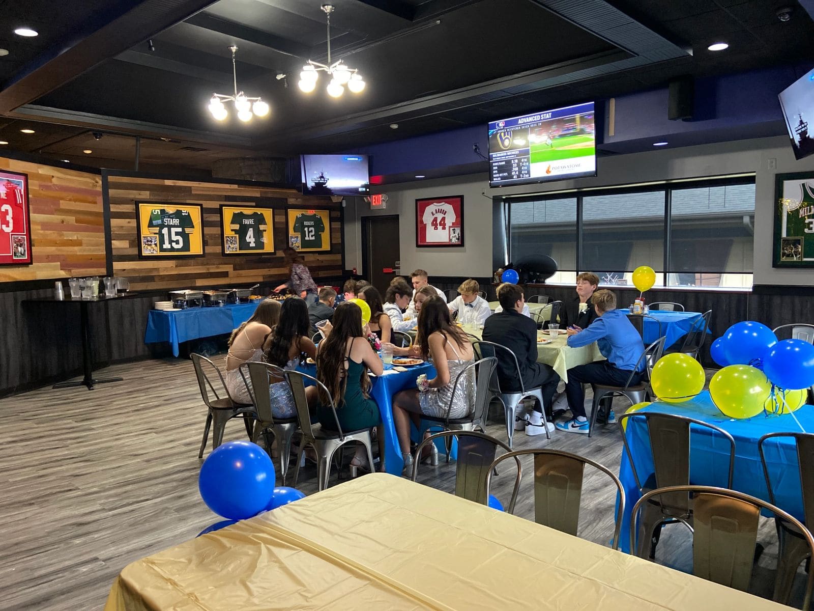 Guests celebrating in the private events room